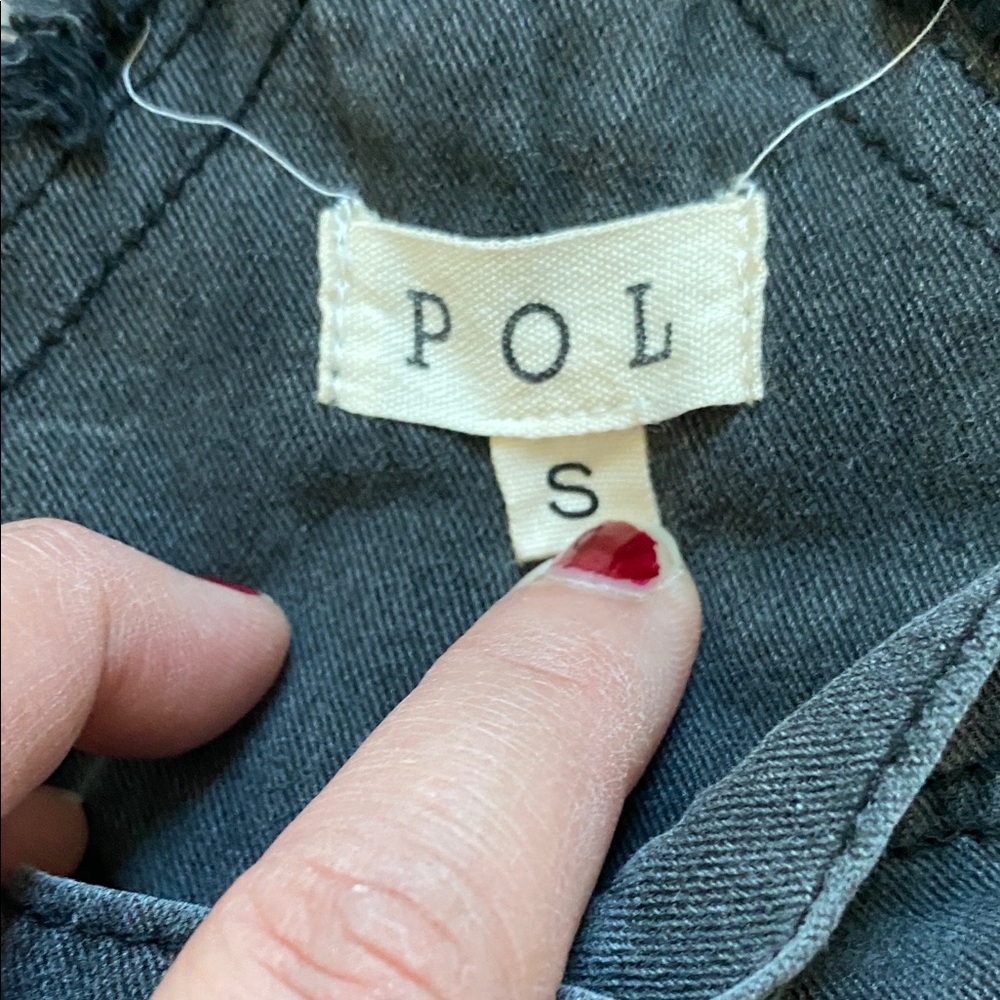 POL Dark Gray Romper with Patch Details - Picture 2 of 6